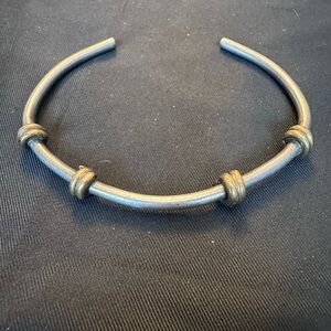 Vintage Sterling Silver and Brass Knot Cuff Bracelet